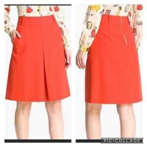 $298 NWOT Kate Spade Mollie skirt the rules wool skirt orange 8